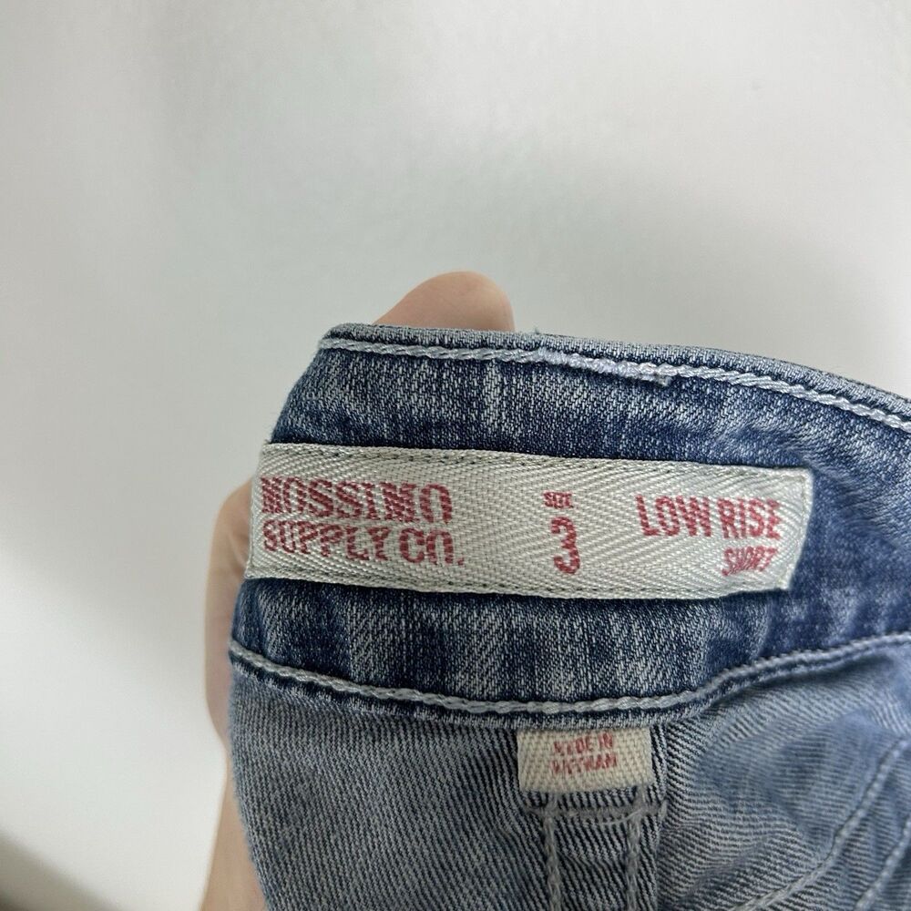 Mossimo Juniors 3 Low Rise Jean Shorts Y2K Skater Grunge Vintage Size 2 - Picture 3 of 3
